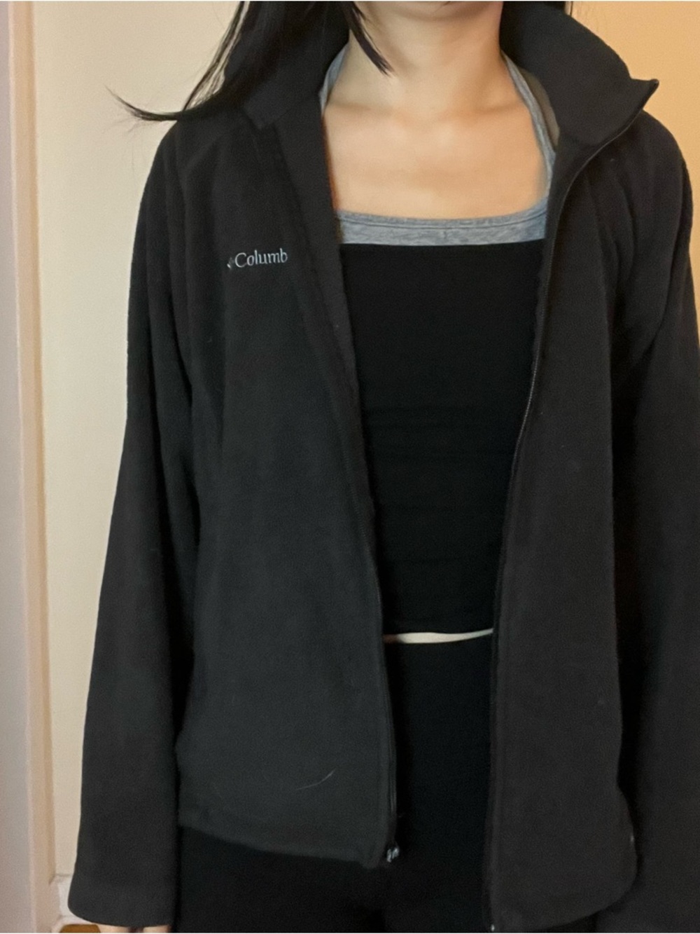 Columbia Black Full-Zip Fleece Jacket